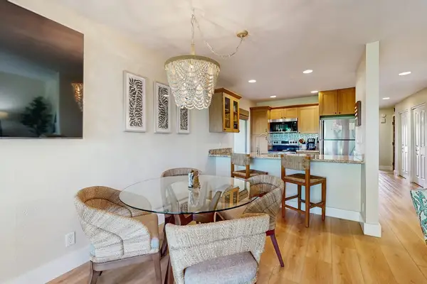 Spacious dining area in an open-concept layout