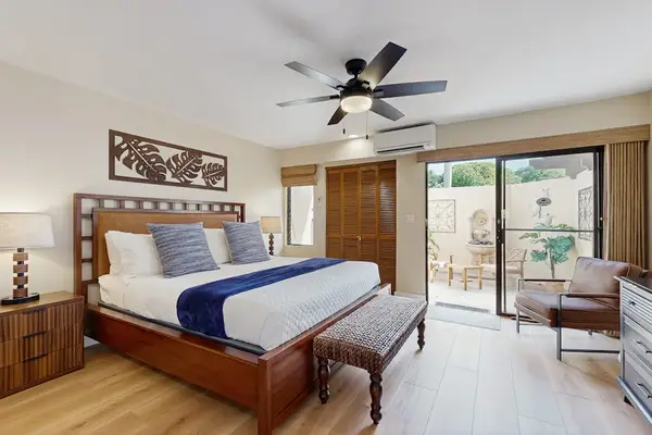 Spacious bedroom with a private lanai