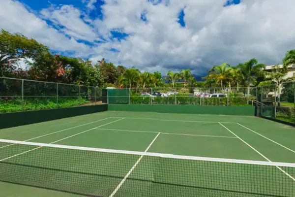 Enjoy a match on the scenic resort tennis court