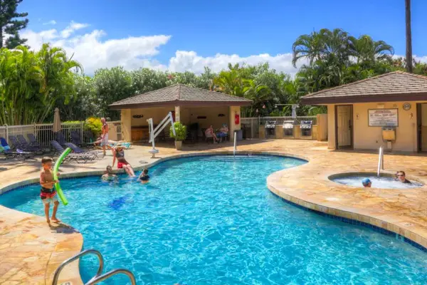 Relax poolside and soak up the warm Hawaiian sunshine