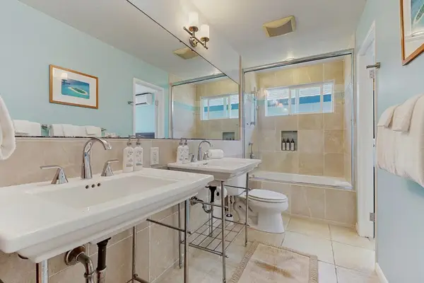 Spacious Bathroom With Dual Vanities