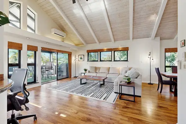 Vaulted Living Room Filled With Natural Light