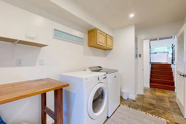 The in-home washer and dryer make family stays easy and convenient.