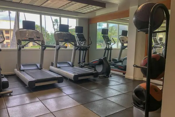 Well-Equipped Fitness Center With Island Views