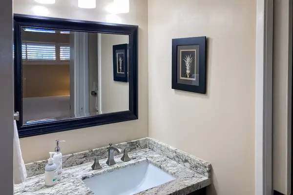 Spa Inspired Bathroom With Granite Vanity