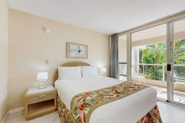 Comfortable bedroom with natural light