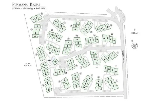Detailed layout map of the resort community