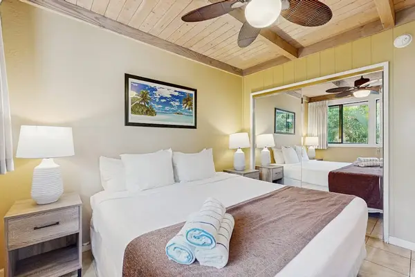 Master bedroom with king bed.