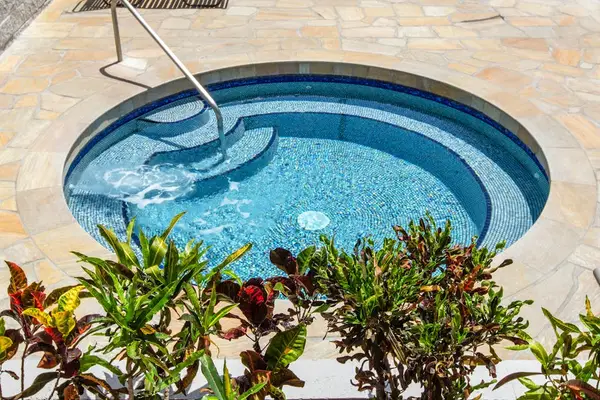 Relaxing outdoor hot tub, perfect for unwinding after a day of exploring