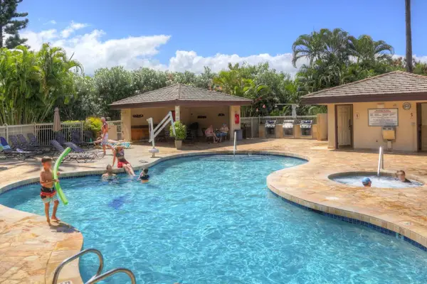 Resort swimming pool for relaxing between adventures