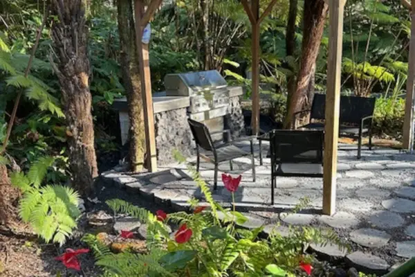 Sit outside and enjoy a glass of wine while you cook on your gas grill.