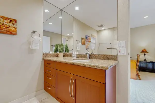 Master ensuite bathroom with large walk-in shower.