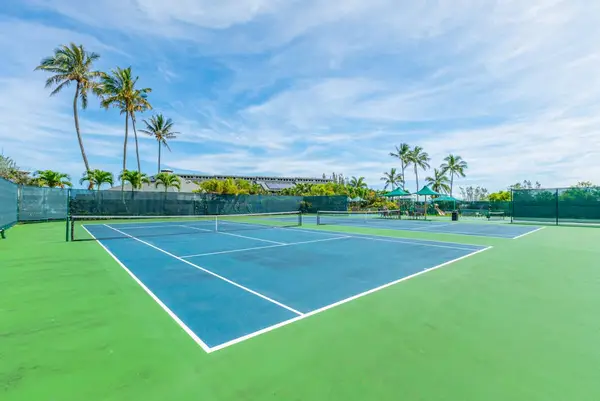 Outdoor tennis court for friendly matches and active fun