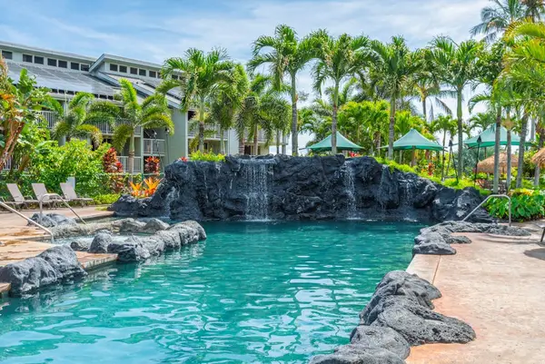 The Cliffs Community Pool with a lovely cascading waterfall.