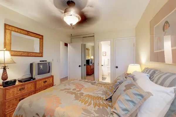 Bright bedroom with soft island-inspired touches