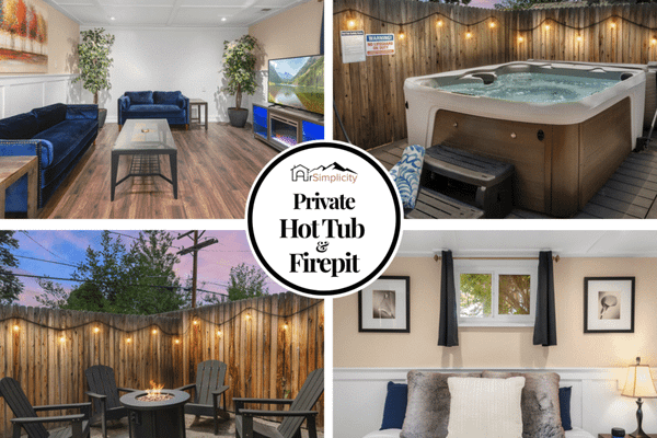 Private hot tub & fire pit – near bear creek park