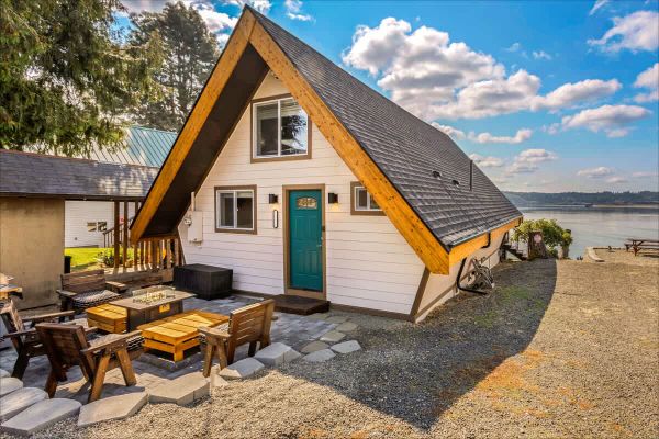 2BR Beachfront A-Frame Retreat | Deck, Views & BBQ