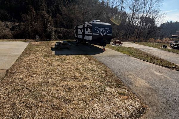 Creekfront RV Pad #62 Waterfall & Casino in Blue Ridge Mtns