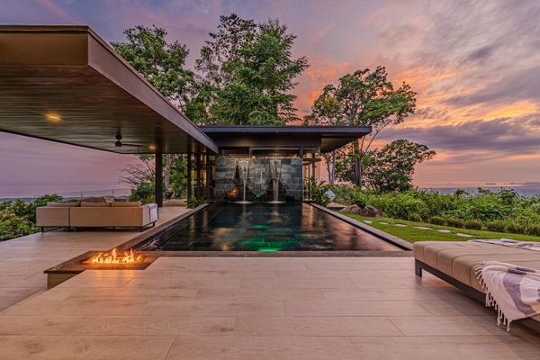 Luxury-Modern Design-Private-Gated-Pool Waterfall