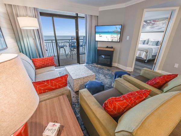 Large Living Area with Views of the Ocean, Beautifully Decorated
