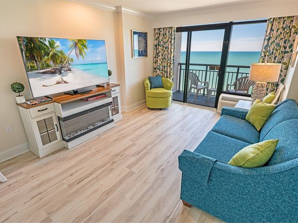 Large Living Area with Amazing Views of the Ocean, Beautifully Decorated