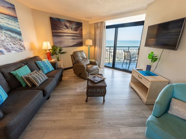 View of the Ocean from the Large Living Room and Dining Room Area