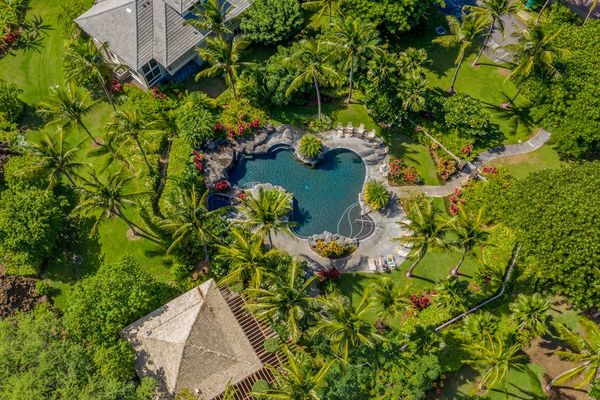 Aerial View Of Tropical Resort Oasis