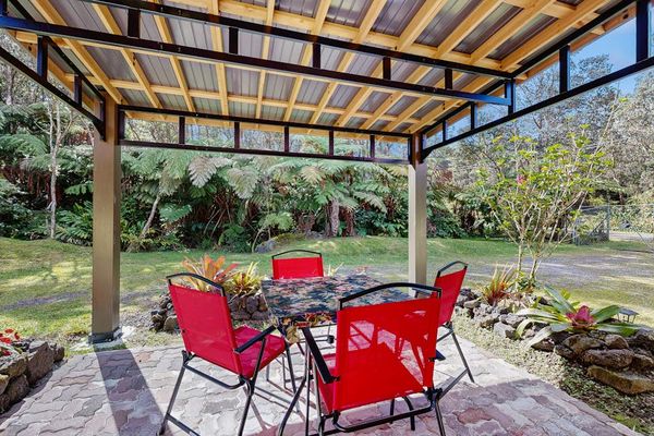Covered Lanai Surrounded By Nature
