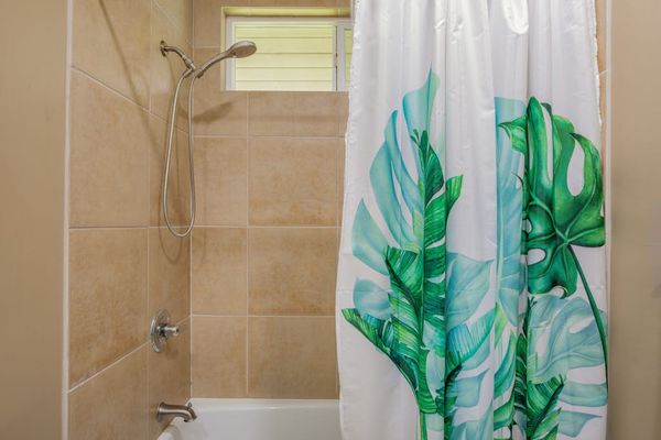 Tiled Shower & Tub with Adjustable Wand