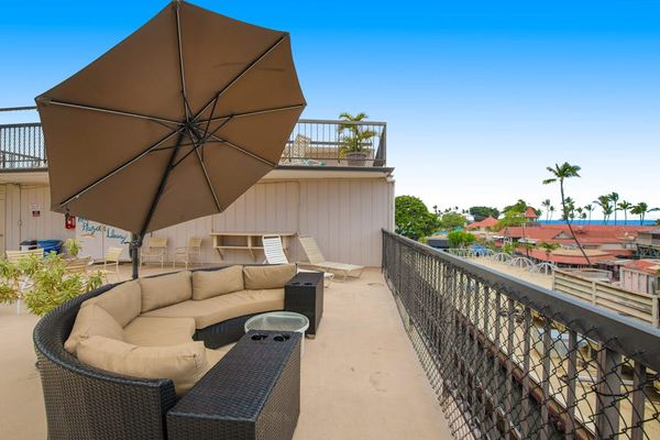 Rooftop Lounge Under Island Skies