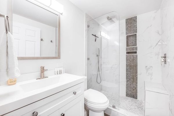 Elegant Bathroom With Walk-In Shower
