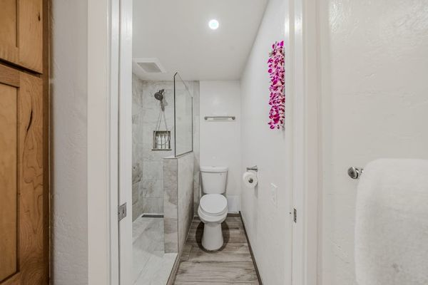 Refreshing Walk-In Tile Shower After A Day In the Sun
