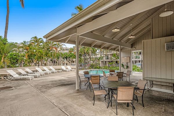 Shaded Poolside Lounge Retreat