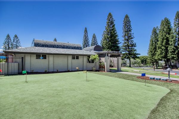 Community lawn bowling green.