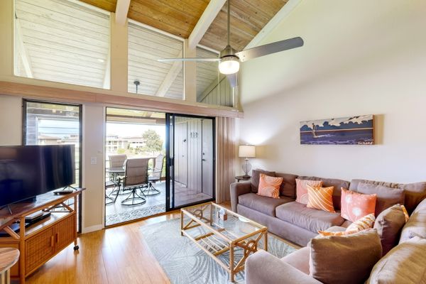 Cozy Lounge With Soaring Cathedral Ceilings