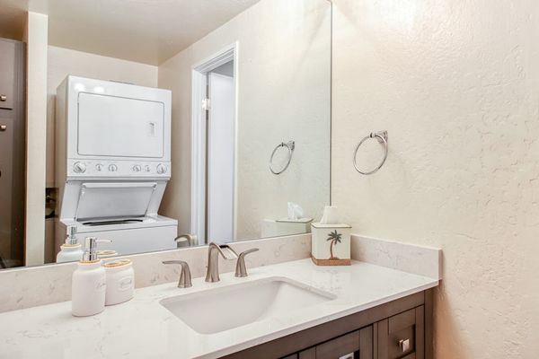 Vanity with storage for daily essentials