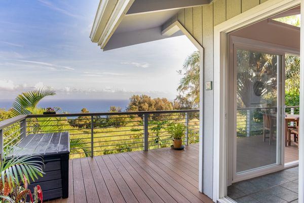 Private Deck with Cable Railing & Sweeping Pacific Views