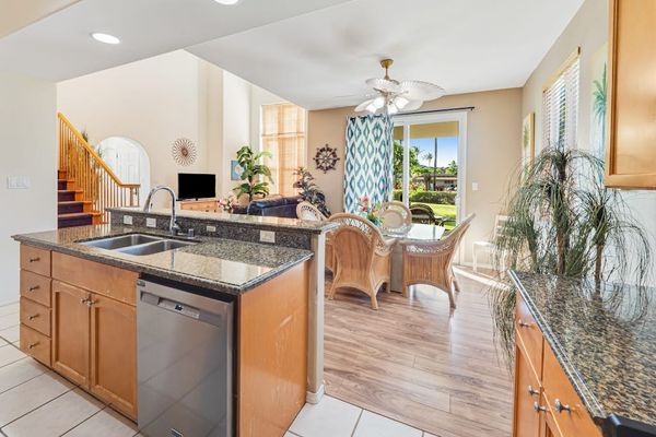 Open kitchen allows you to stay engaged with your guests in the living room and dining room.