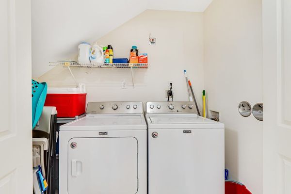 In-home stackable washer and dryer let you pack light and enjoy the convenience of doing laundry during your stay.