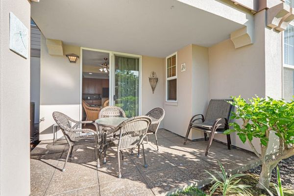 Ground floor lanai great for morning coffee and views of swaying palm trees all around.