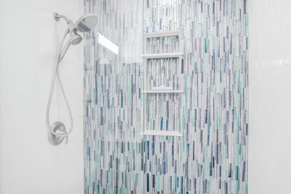 Walk In Rain Shower With Coastal Style