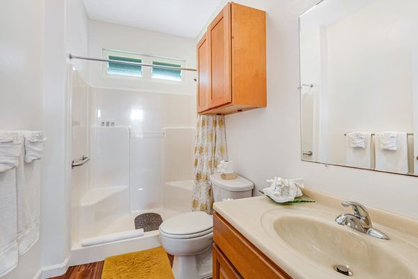 Full bathroom with walk-in shower