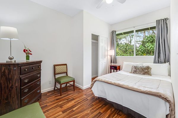 Guest room with queen bed.