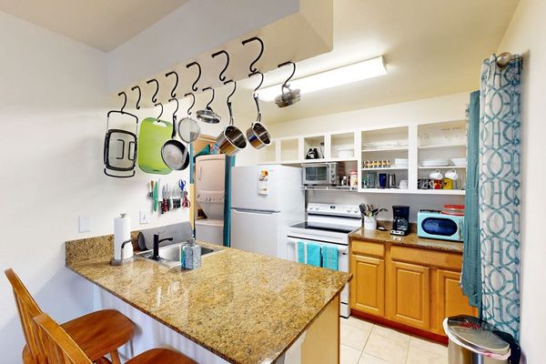 Spacious kitchen with ample counter space