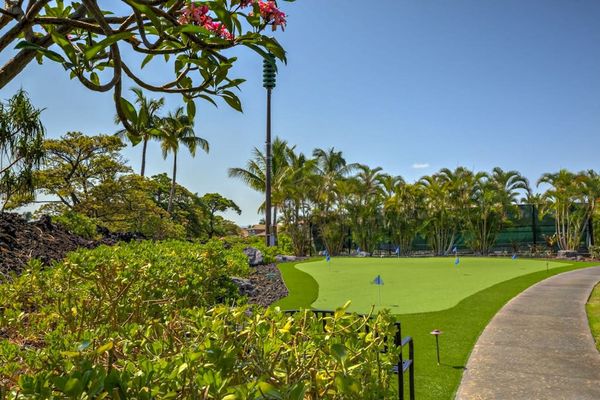 Paved Walkway along the Resort Putting Green and Gardens