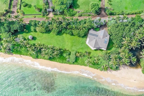 Expansive Backyard & Tropical Grounds from Above