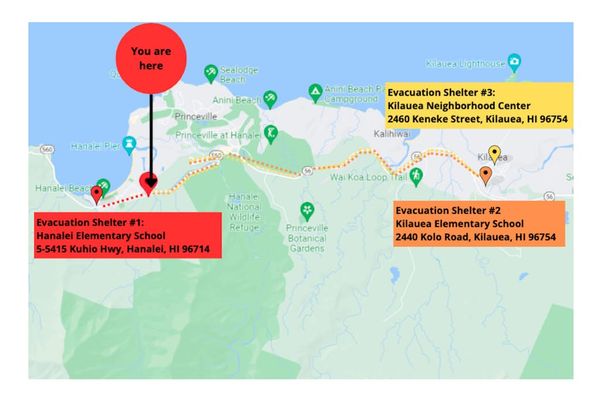 Area map highlights nearby landmarks, roads, and essential visitor information