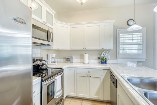 Sleek Stainless Steel Appliances & Ample Counter Space for Cooking