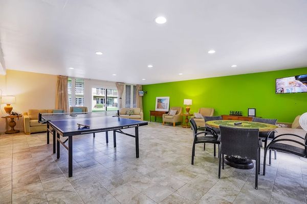 Game room with table tennis for friendly competition