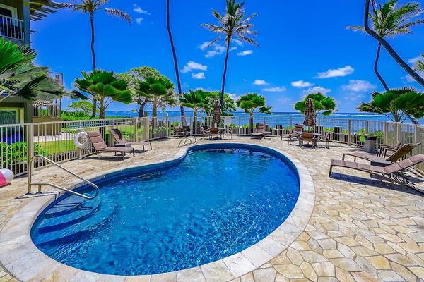 Community pool for cooling off during warm days